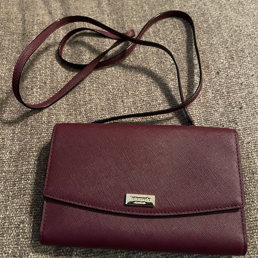 Kate Spade Saffiano leather Laurel Way Winni convertible crossbody in Plum